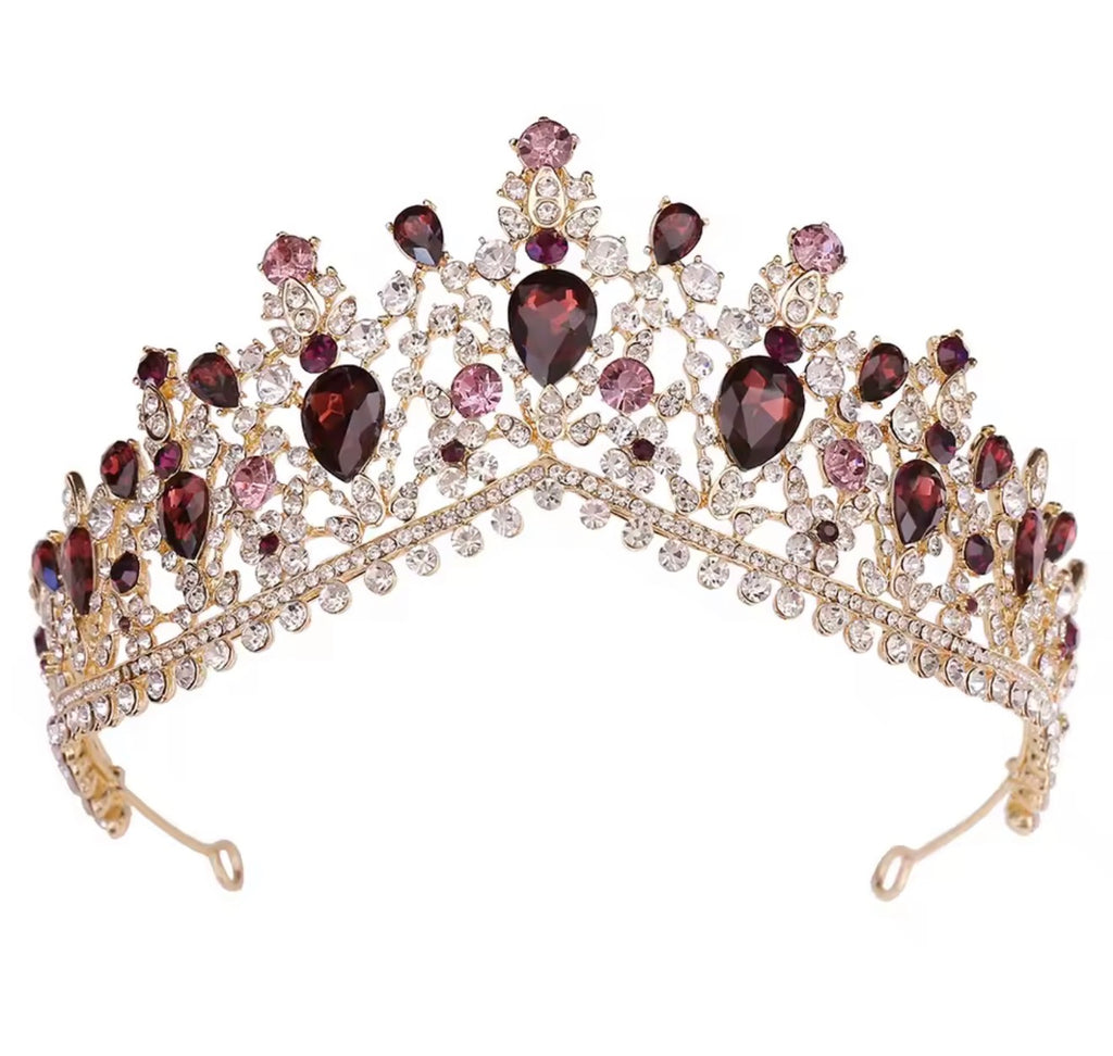 LC26079| Burgundy Gold Crown